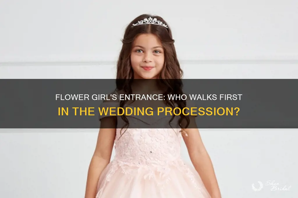 does the flower girl walk first