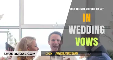 Who Goes First in Wedding Vows: Bride or Groom?