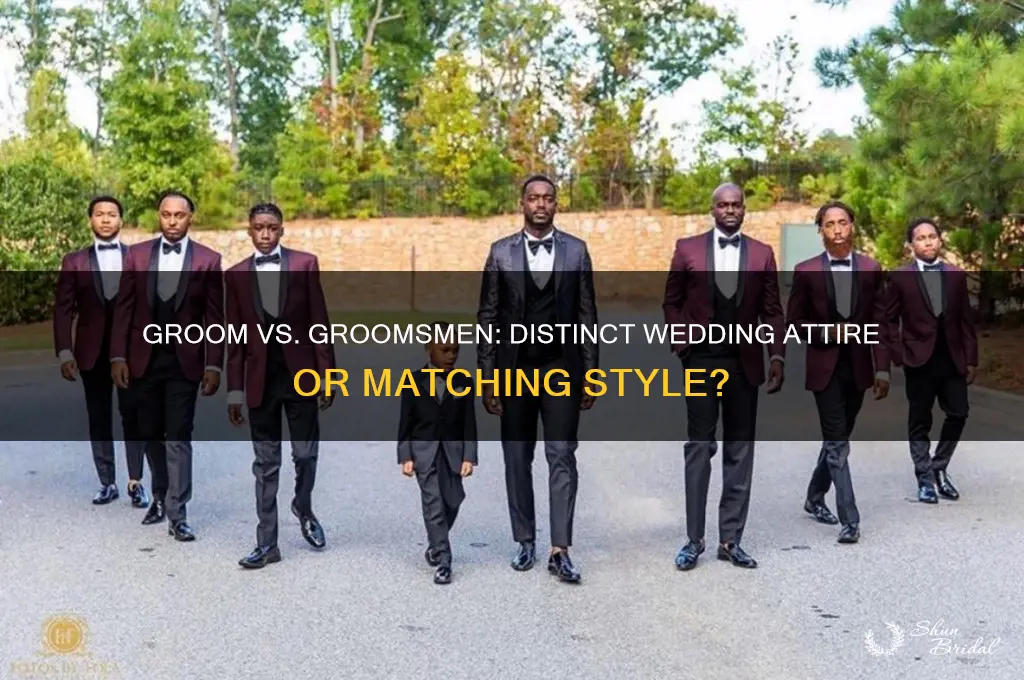 does the groom dress differently from the groomsmen