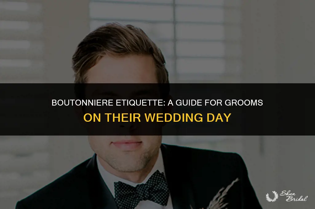 does the groom wear a boutonniere