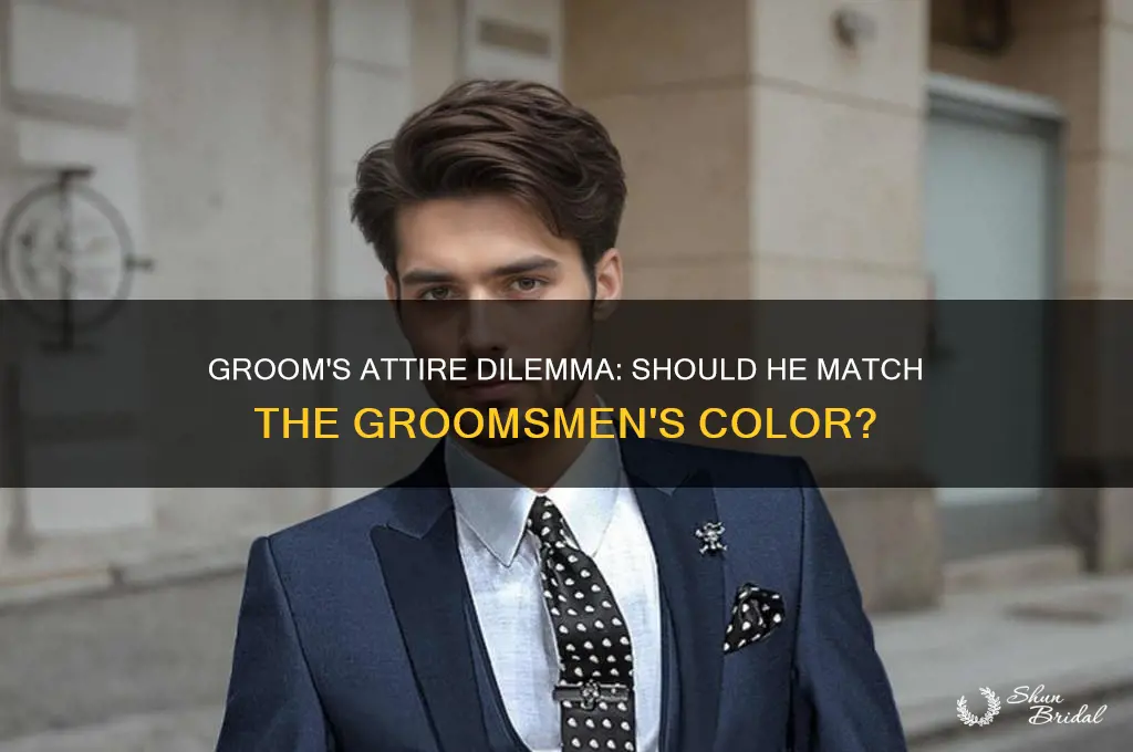 does the groom wear same color as groomsmen