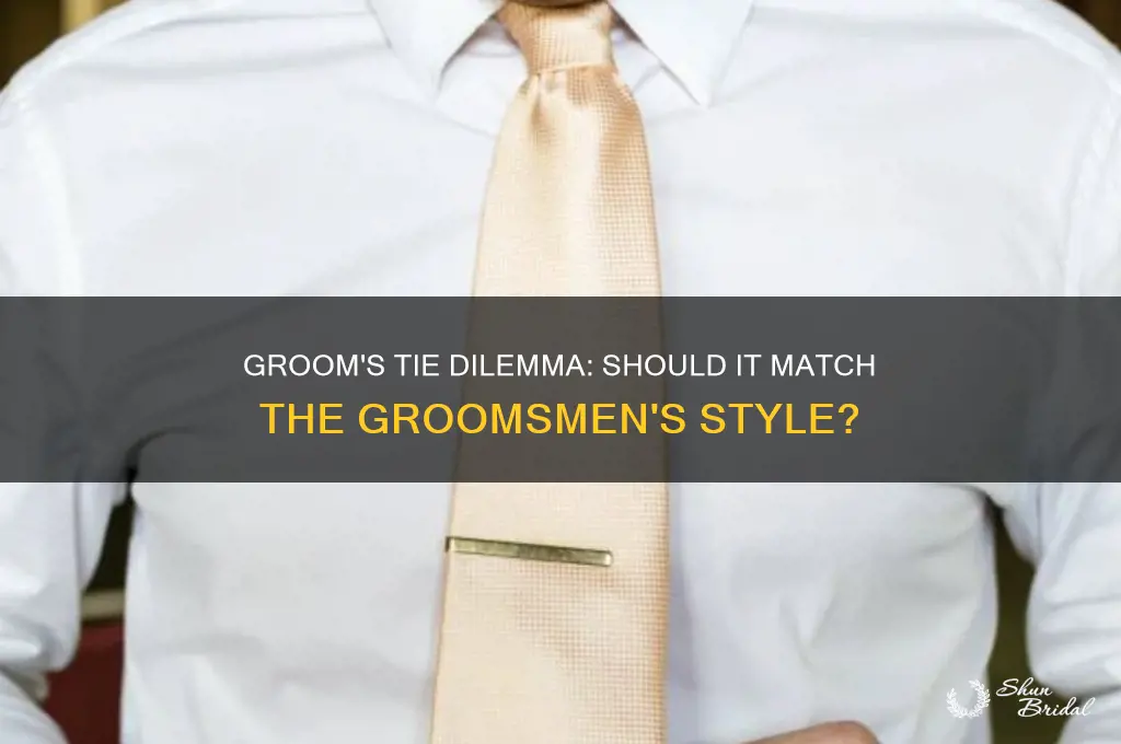 does the groom wear the same tie as groomsmen