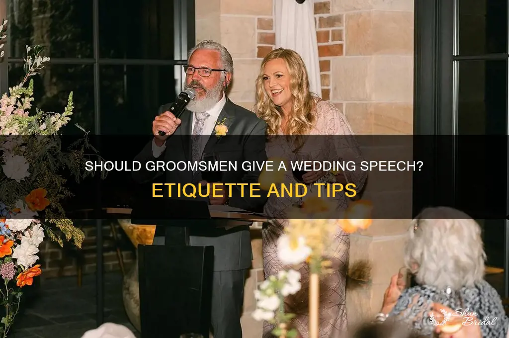 does the groomsmen make a speech