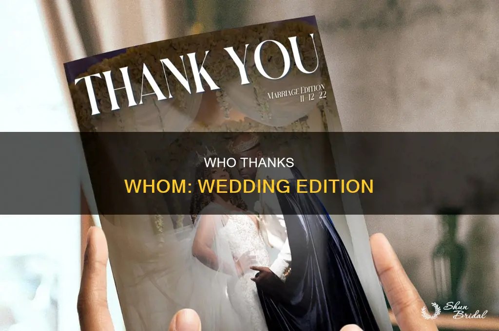 does the groons oarrnts thank the brides parents for wedding