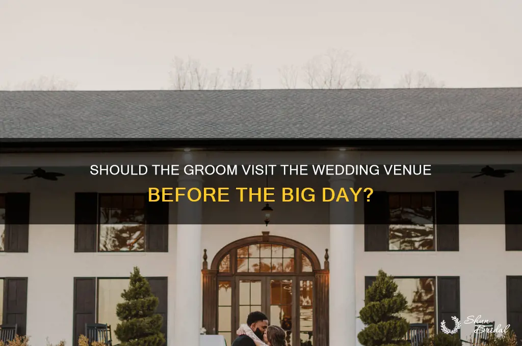 does the husband go to the wedding venue