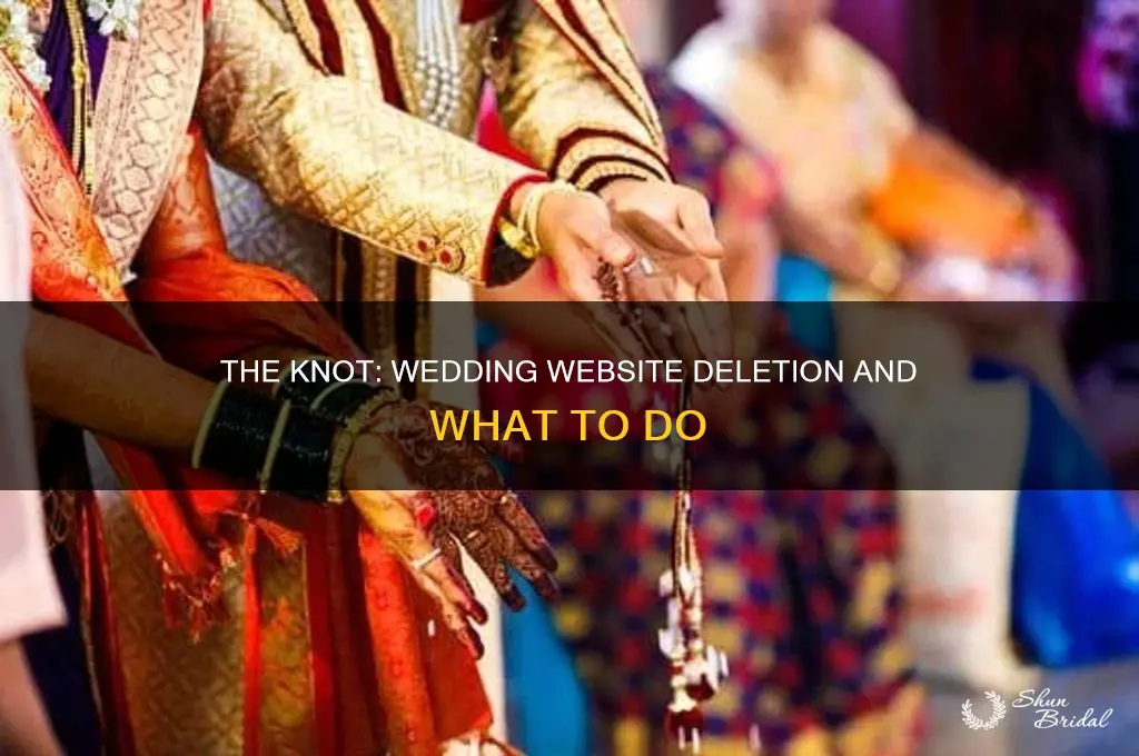 does the knot delete wedding website