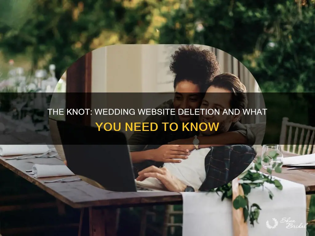 does the knot delete your wedding website