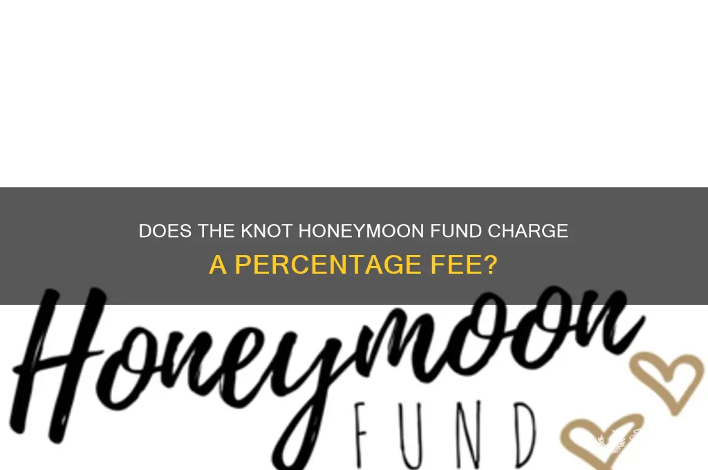 does the knot honeymoon fund take a percentage