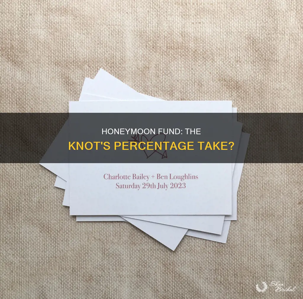 does the knot take a percentage of honeymoon fund