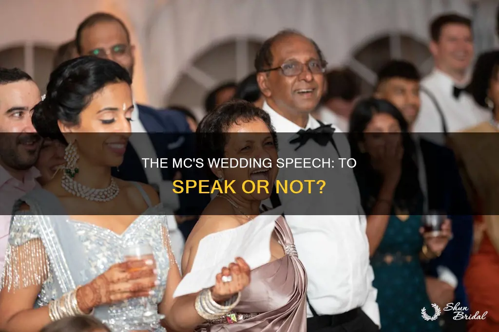 does the mc make a wedding speech