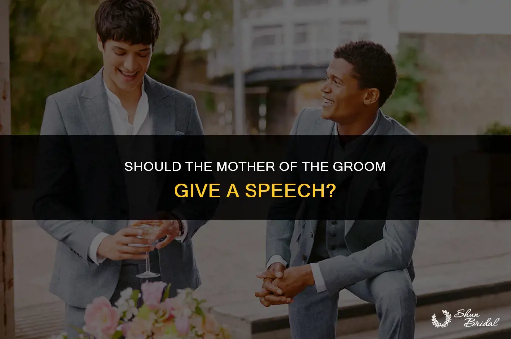 does the mother of the groom give a speech