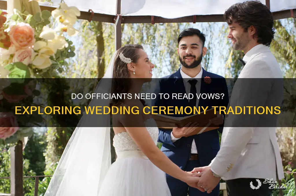 does the officiant have to read vows