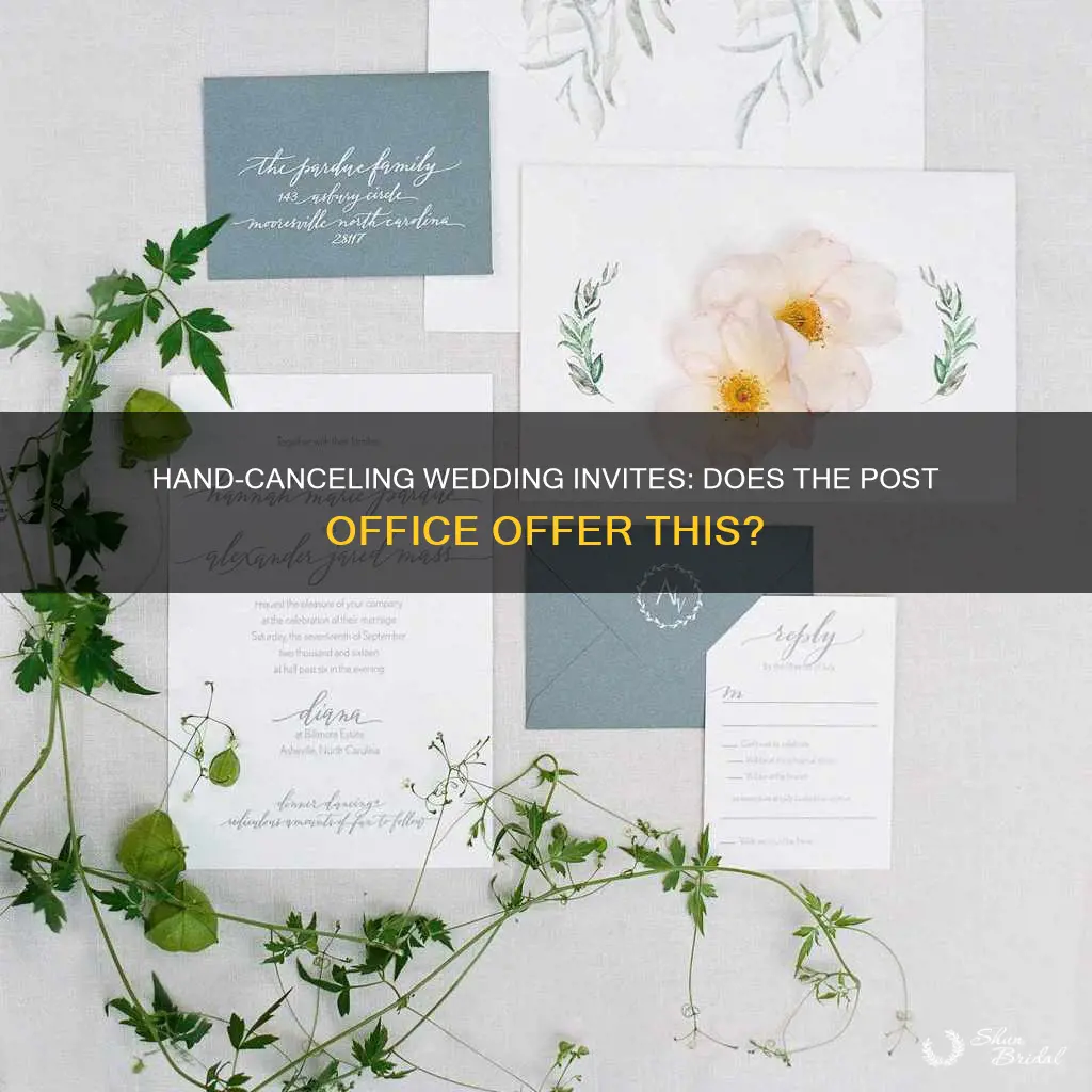 does the post office hand cancel wedding invitations