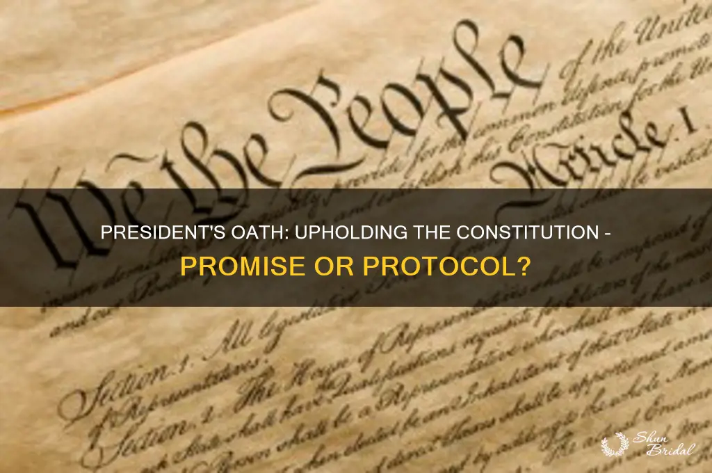 does the president vow to uphold the constitution
