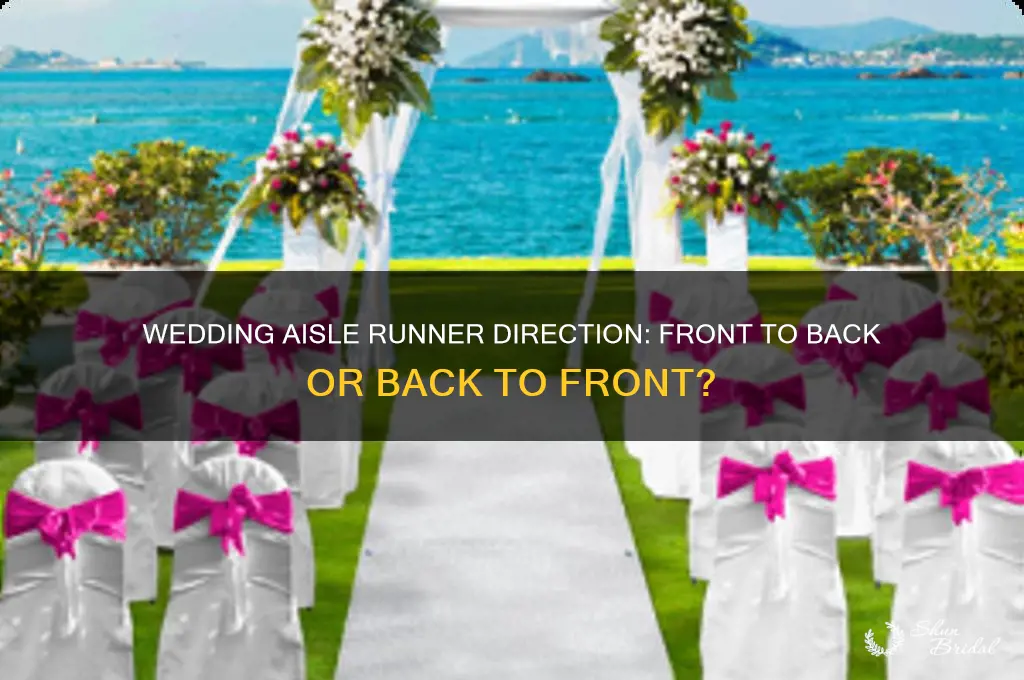 does the wedding aisle runner go from front to back