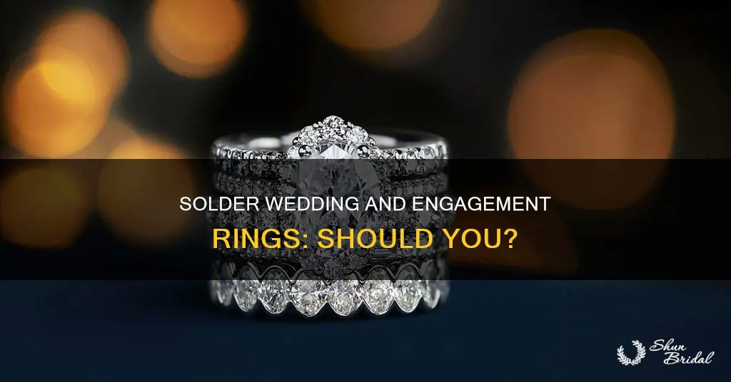 does the wedding band get soldered to engagement ring
