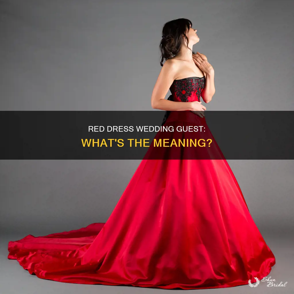 does wearing a red dress to a wedding mean