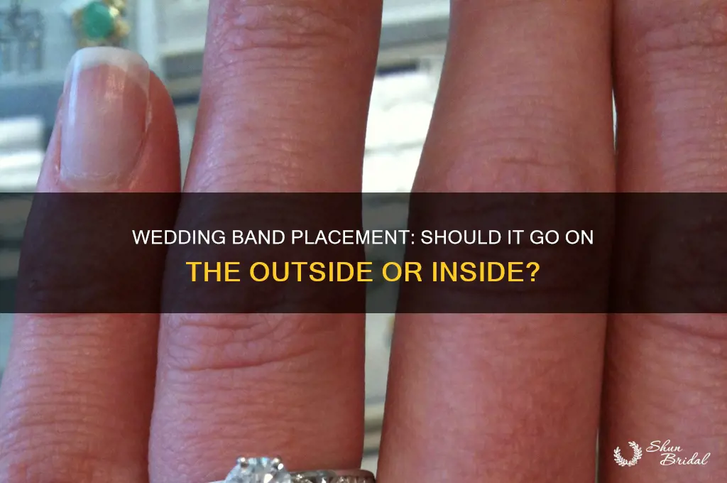 does wedding band go in the outside