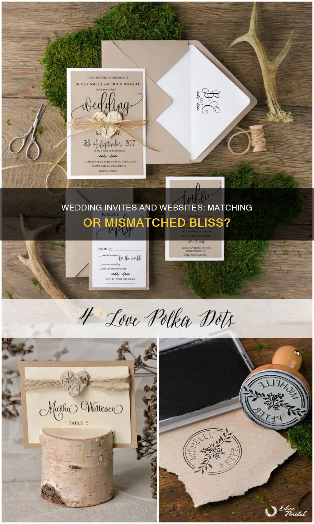 does wedding invitation have to match website