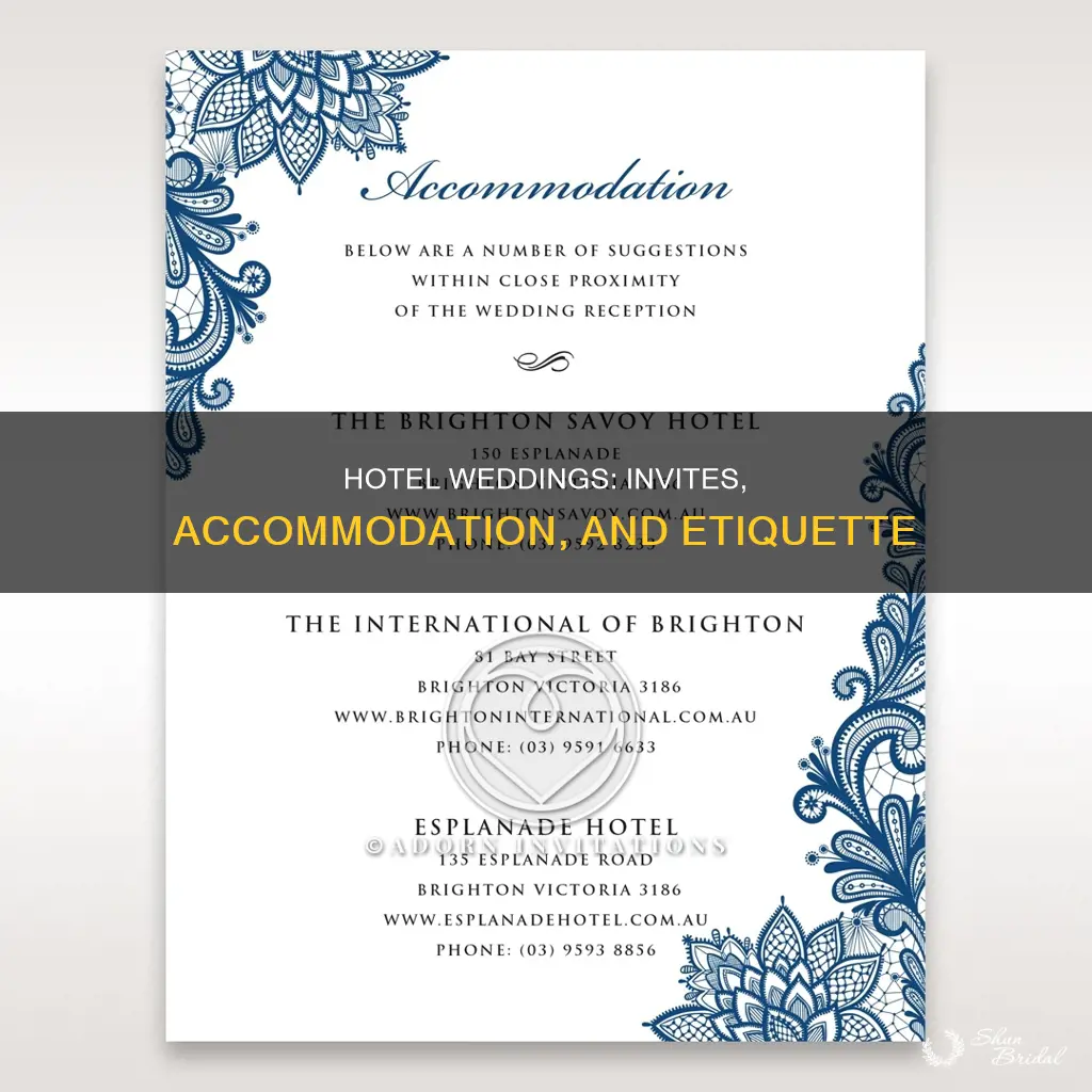 does wedding invitation include hotel