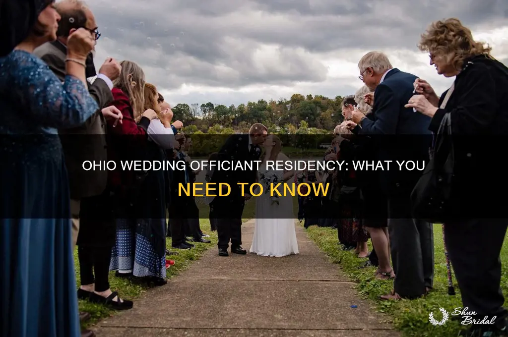 does wedding officiant have to live in Ohio