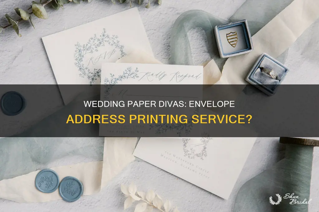 does wedding paper divas print addresses on envelopes