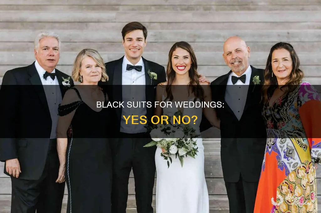 does wedding require black suit