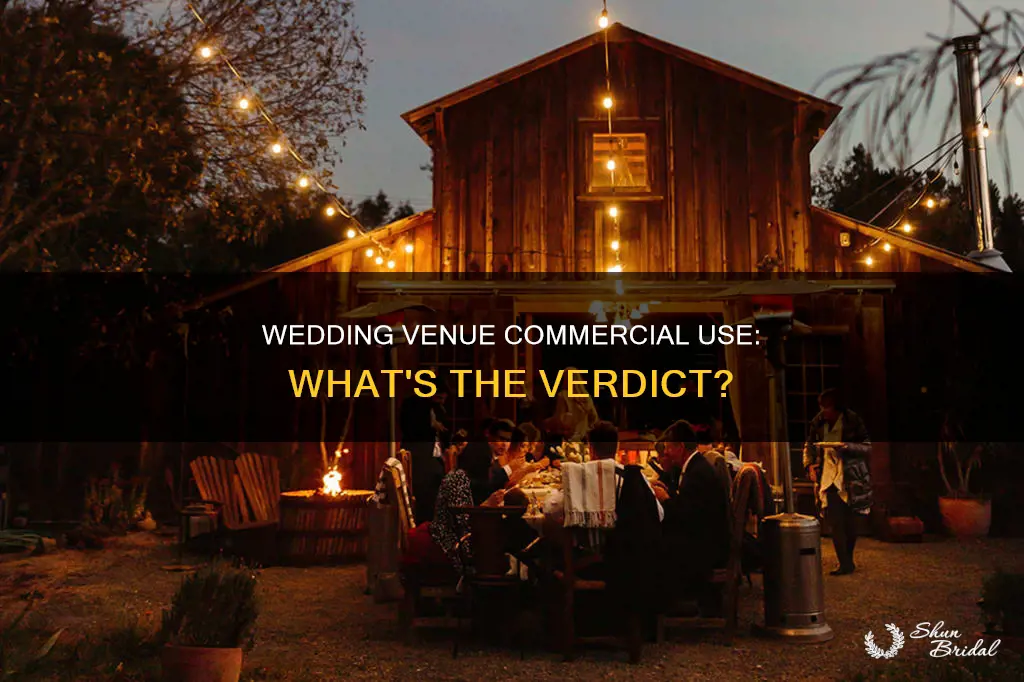 does wedding venues count as commercial use