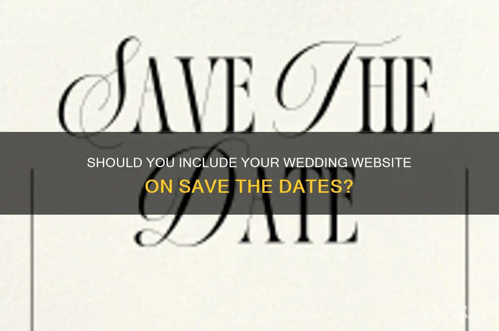 does wedding website go on save the date