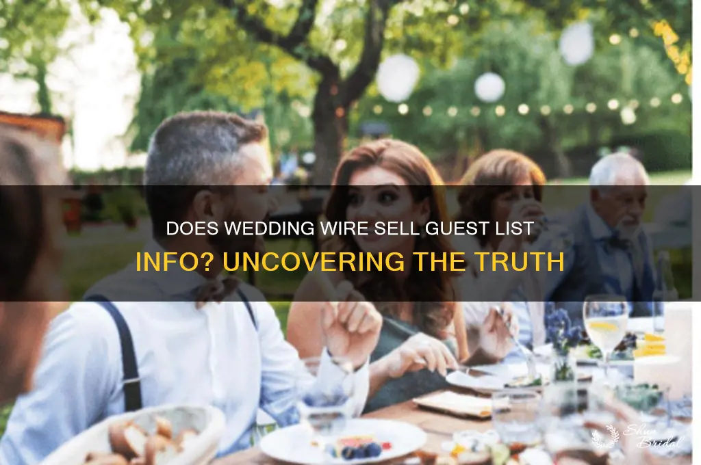 does wedding wire sell guest list info