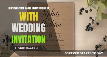 Welcome Party and Wedding: One Invite or Two?