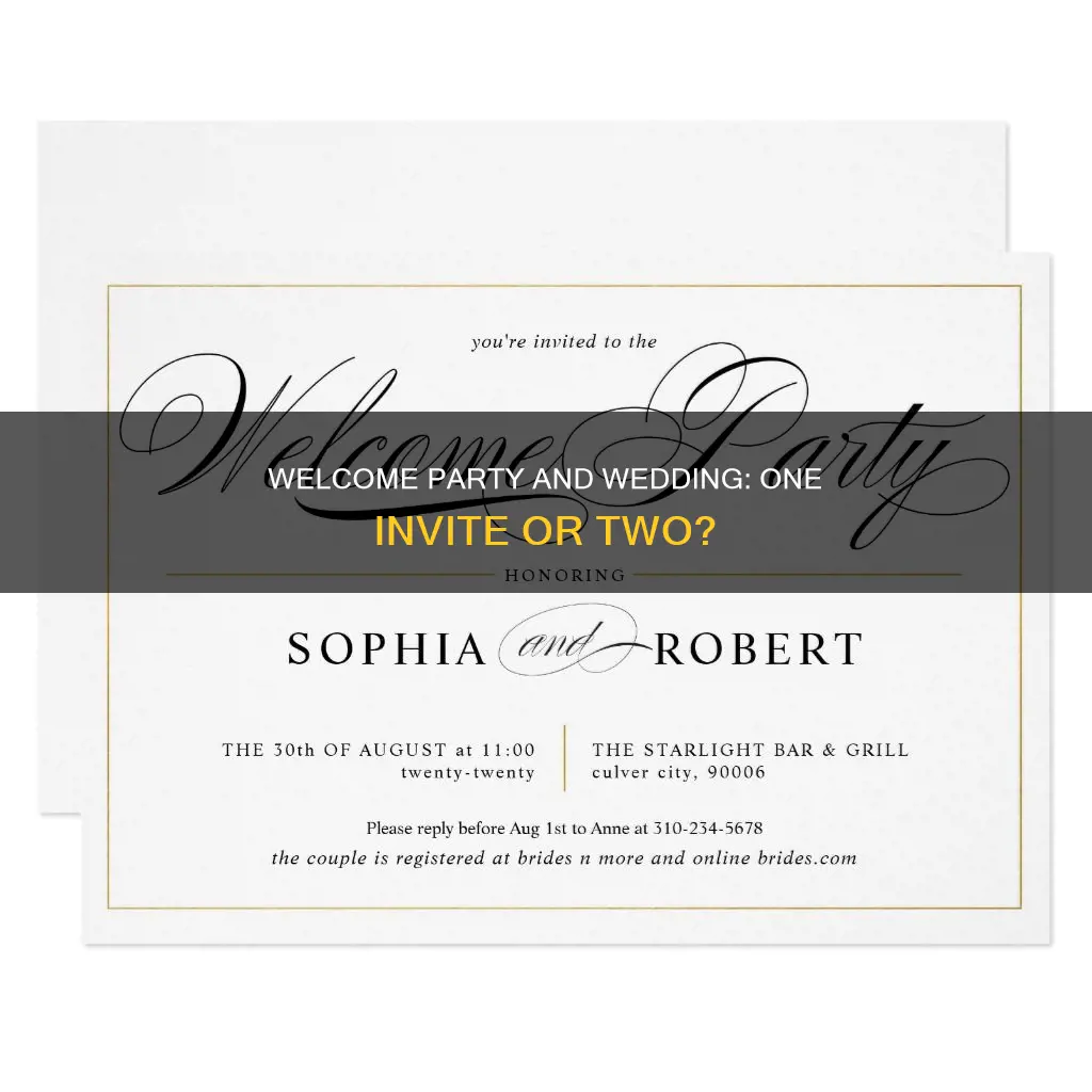 does welcome party invitation go in with wedding invitation