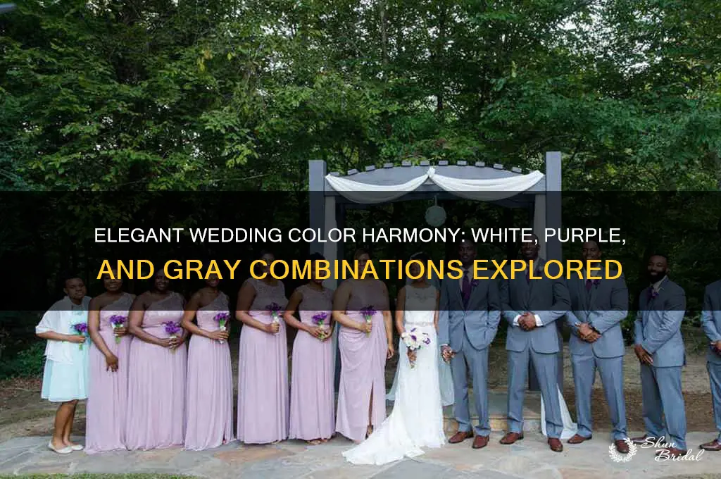does white purple and gray go for a wedding