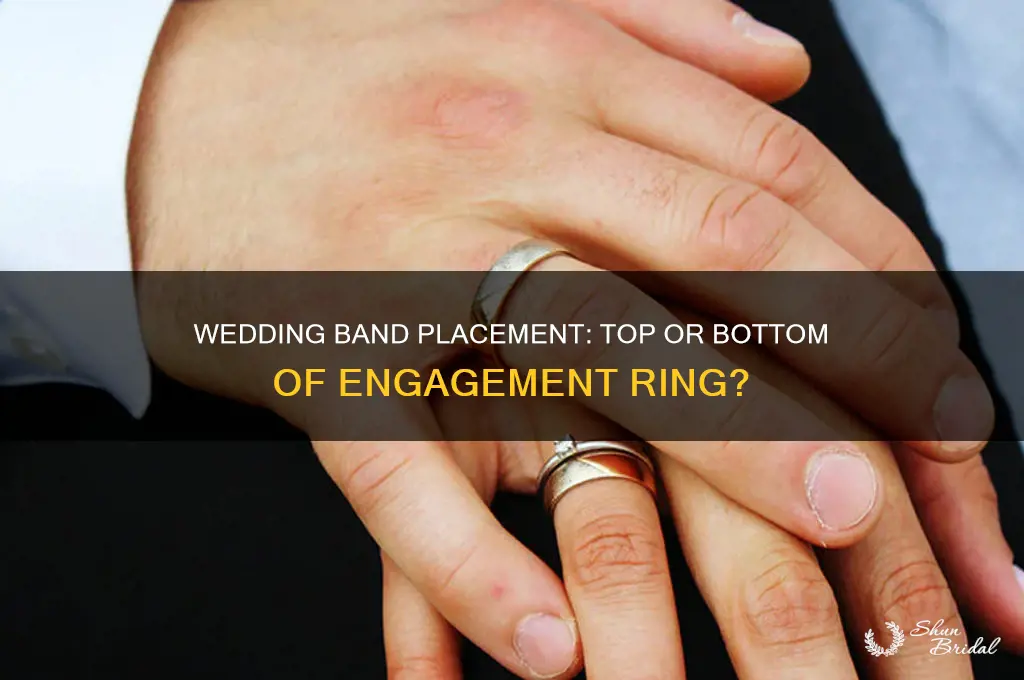 does your wedding band go on top or bottom