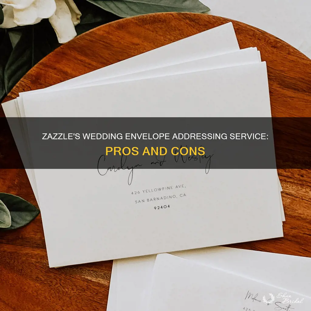 does zazzle address wedding envelopes