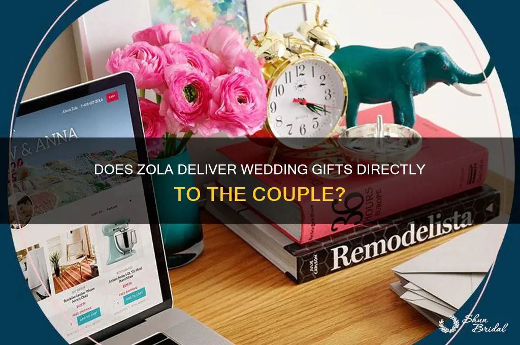 does zola send the wedding gift purchases to the couple