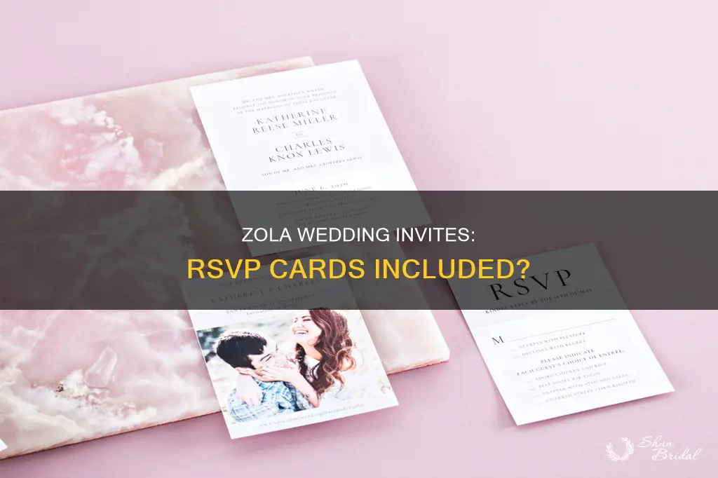 does zola wedding invites come with rsvp cards