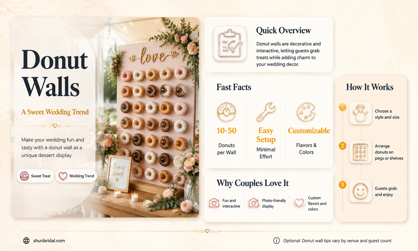 are donut walls popular at weddings