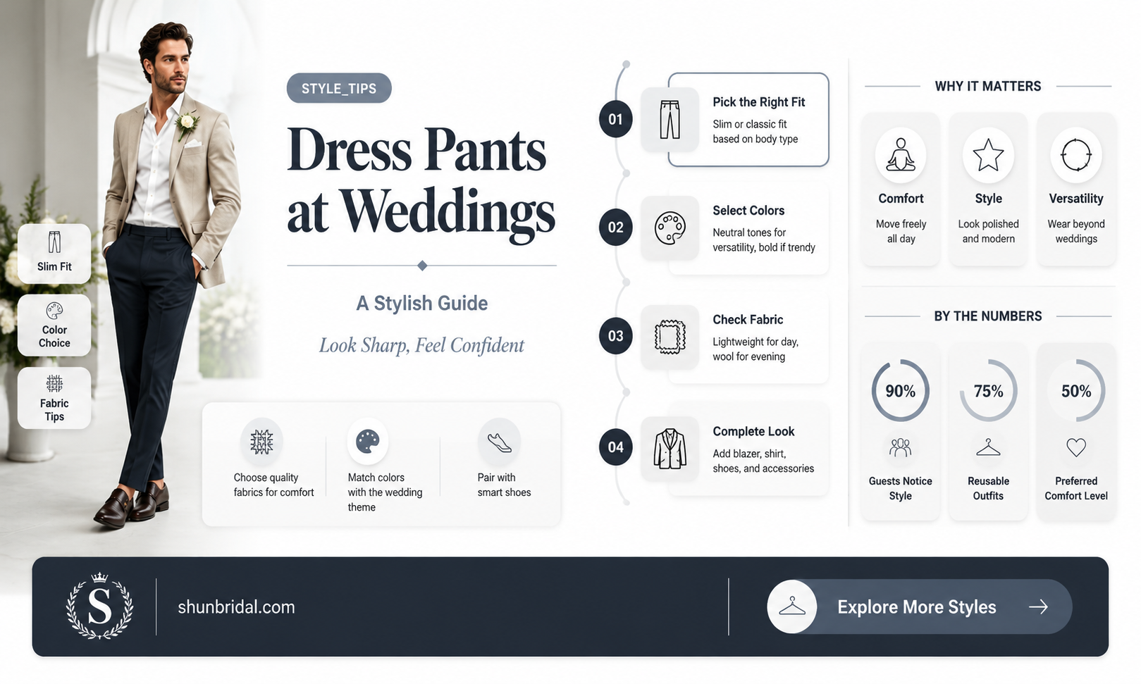 are dress pants appropriate for a wedding