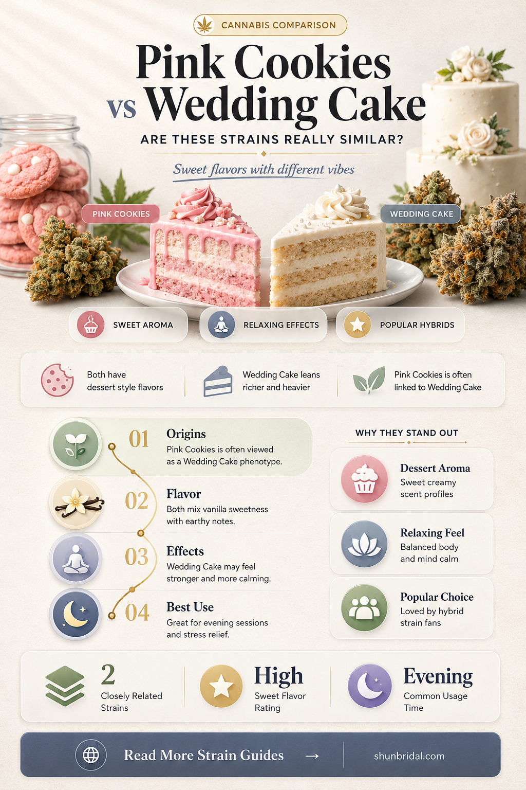 are pink cookies and wedding cake the same thing