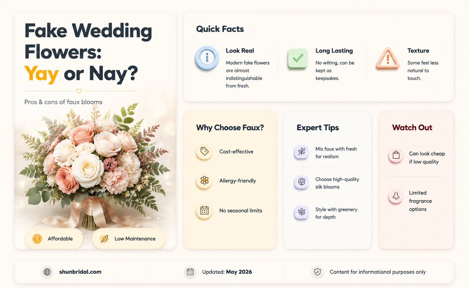 are fake flowers for wedding okay