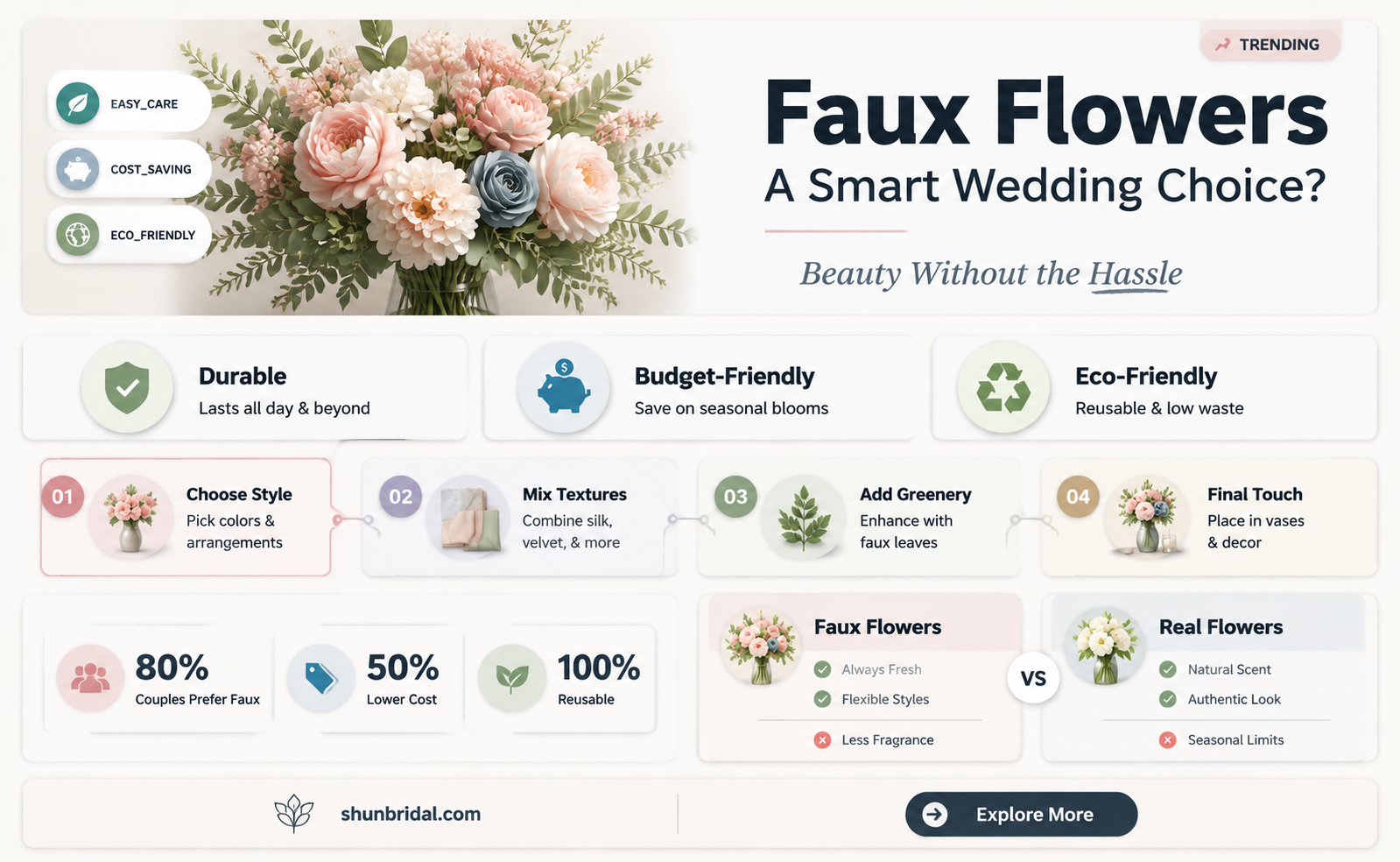 are faux flowers right for your wedding