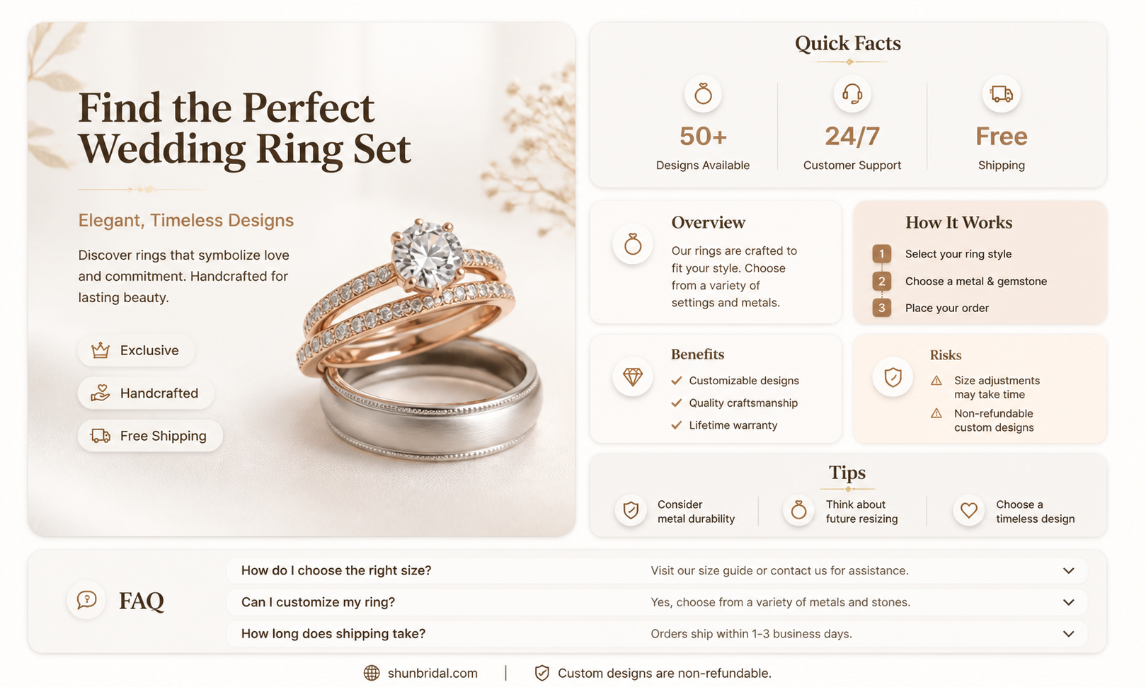 am trying to get a wedding ring set