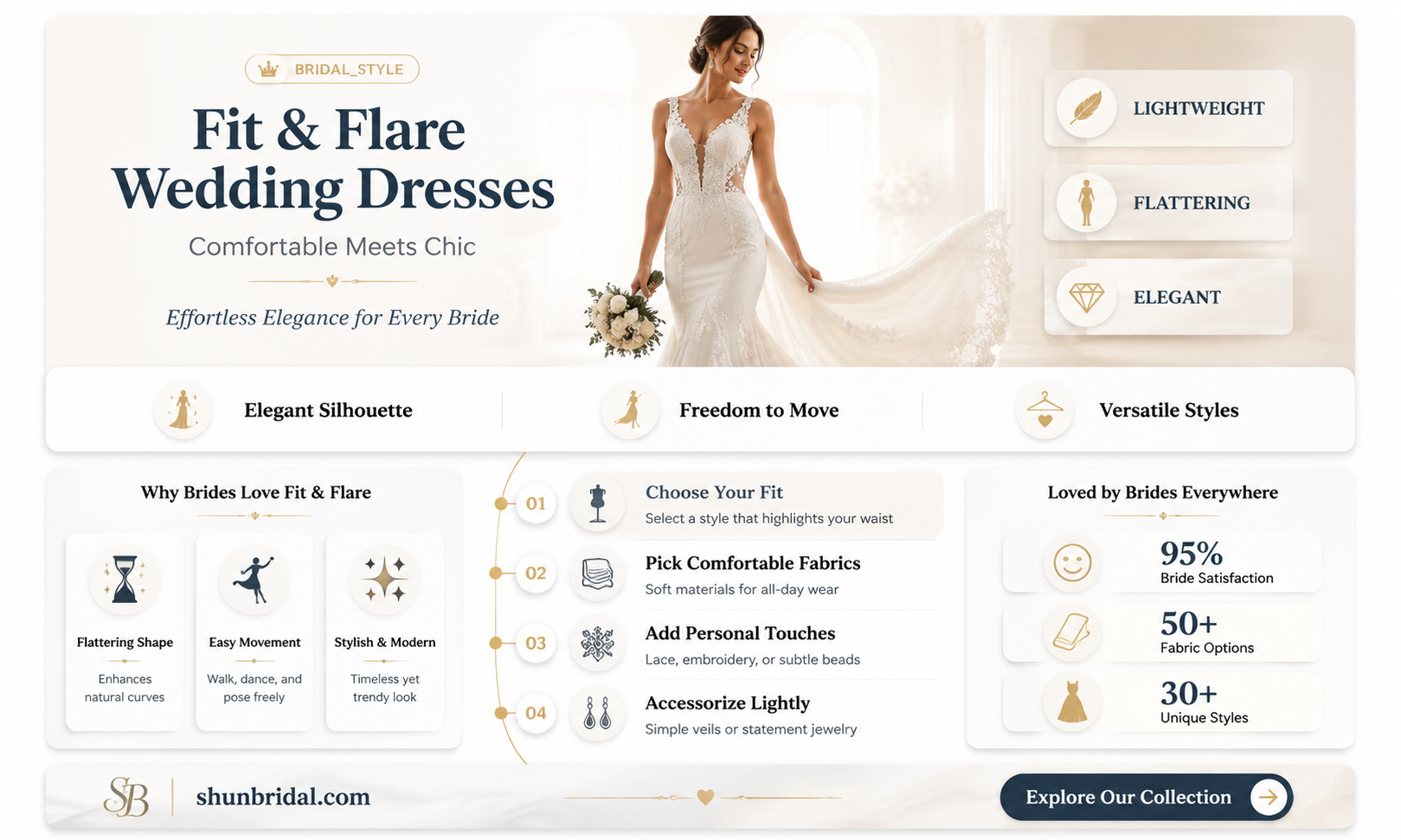 are fit and flare wedding dresses comfortable