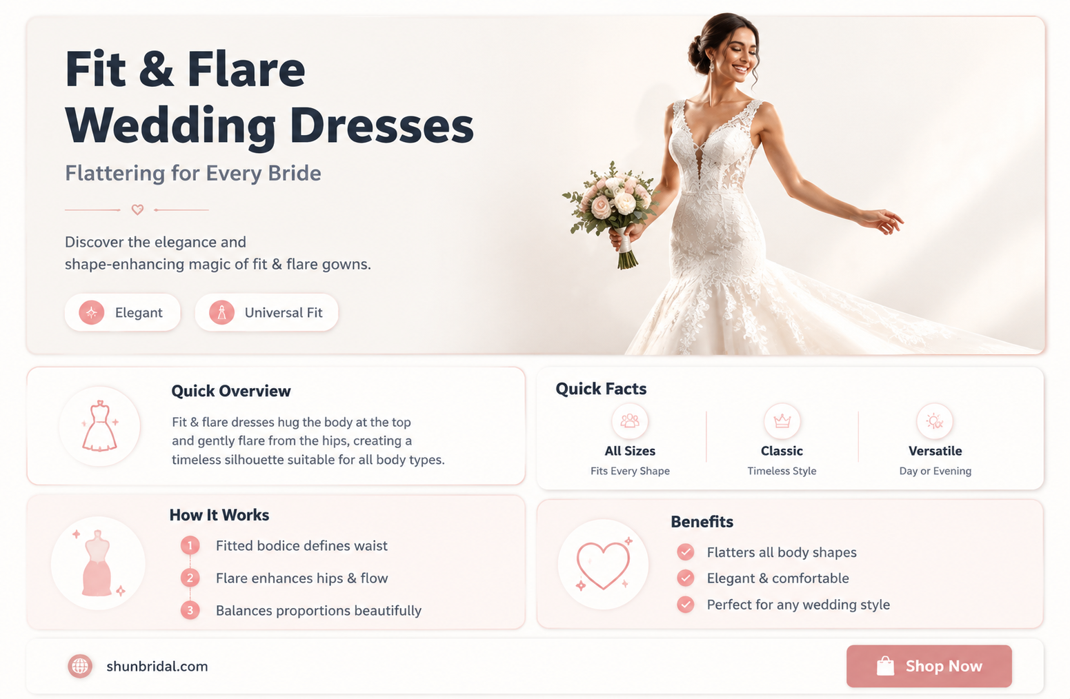 are fit and flare wedding dresses flattering
