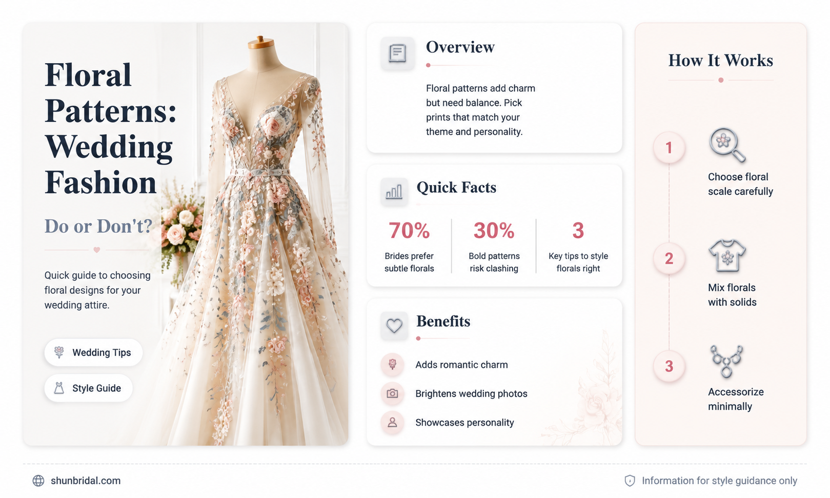 are floral patterns ok for a wedding