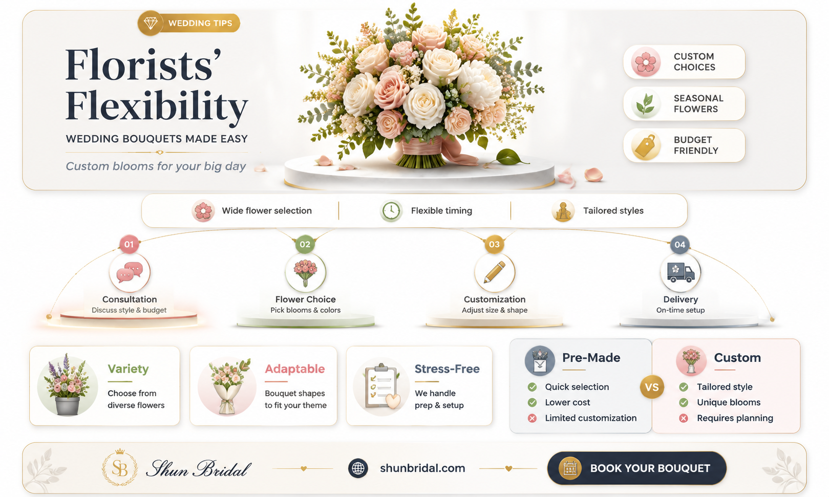 are florists willing to do bouqets only wedding