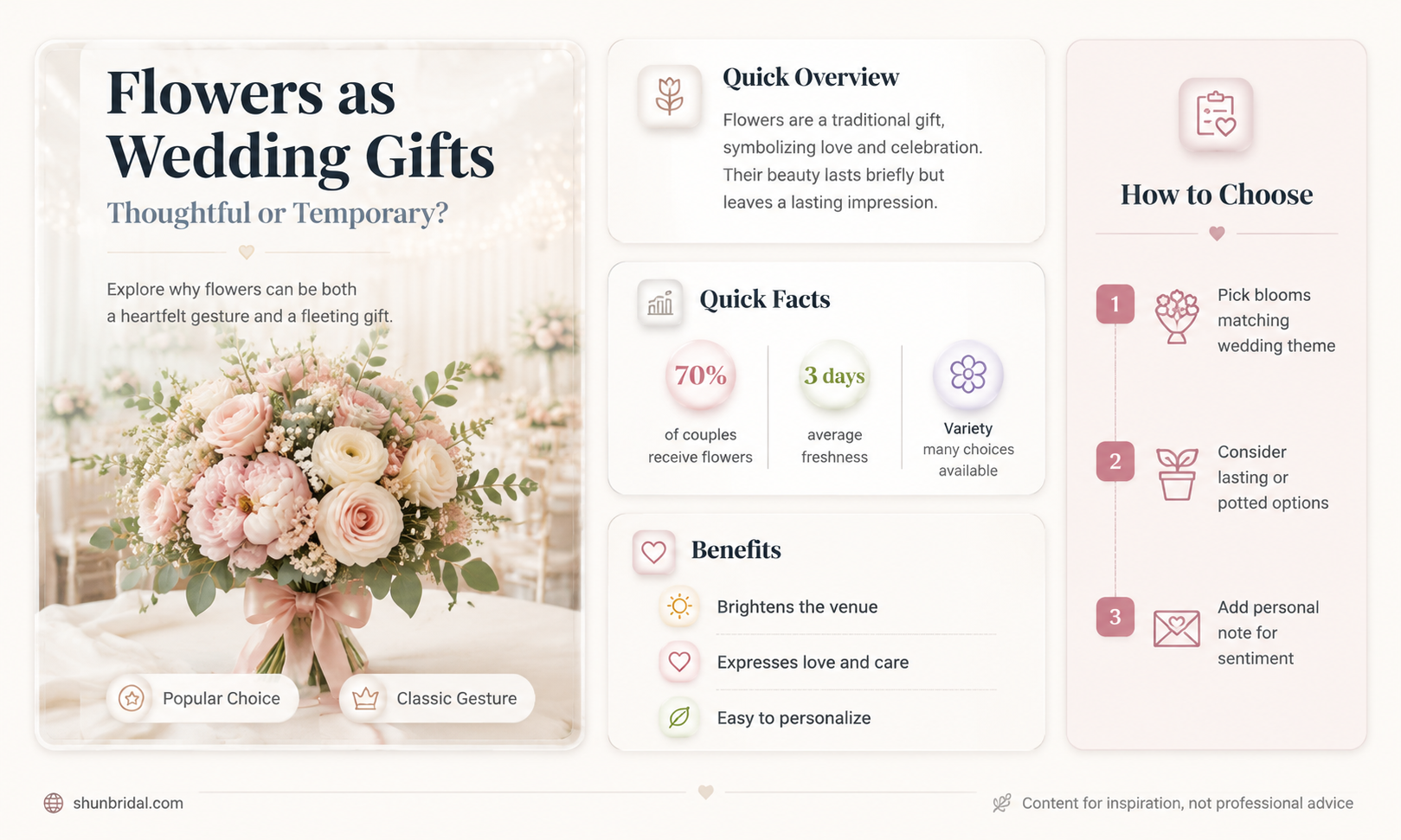 are flowers a good wedding gift