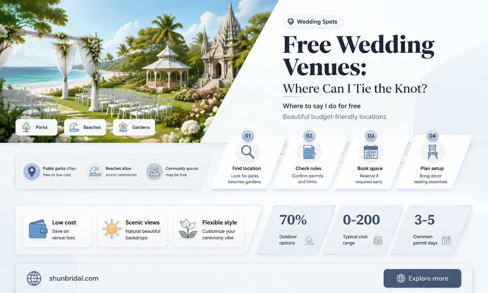 are there free wedding venues out ther