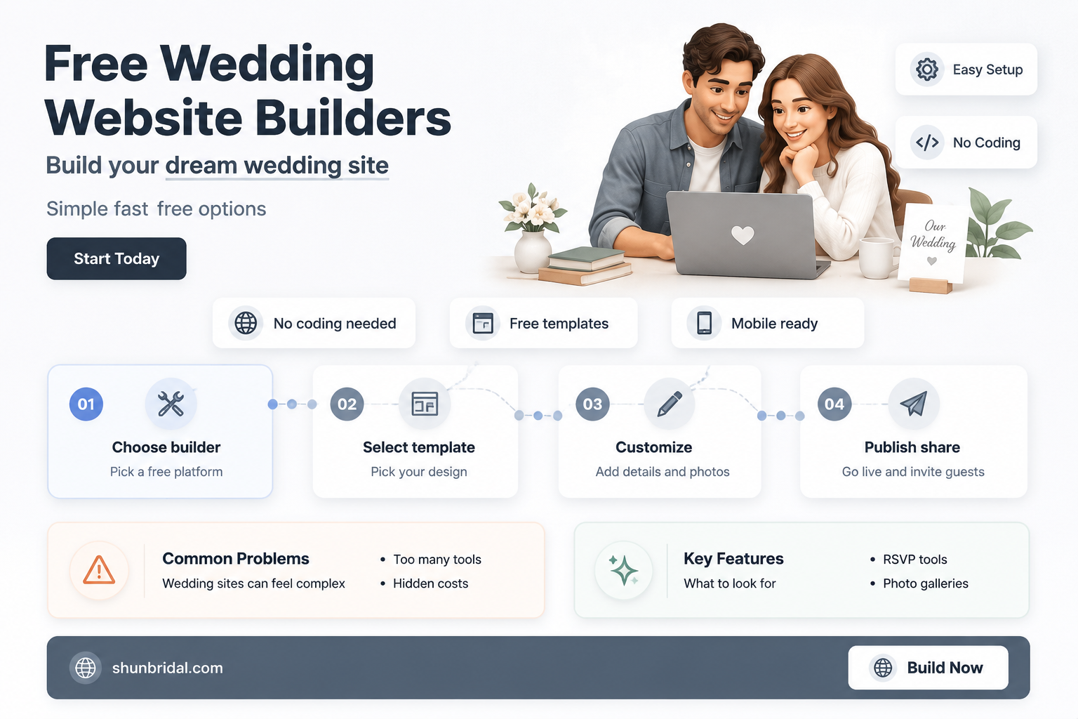 are there free wedding website builders